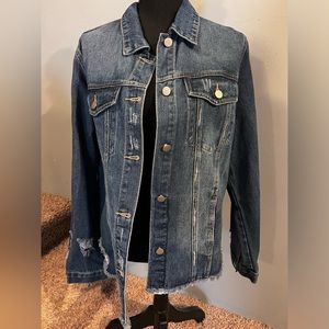 Women’s distressed jean jacket